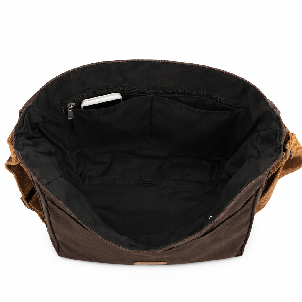 Brown Unisex Messenger Bag for Everyday Use 186